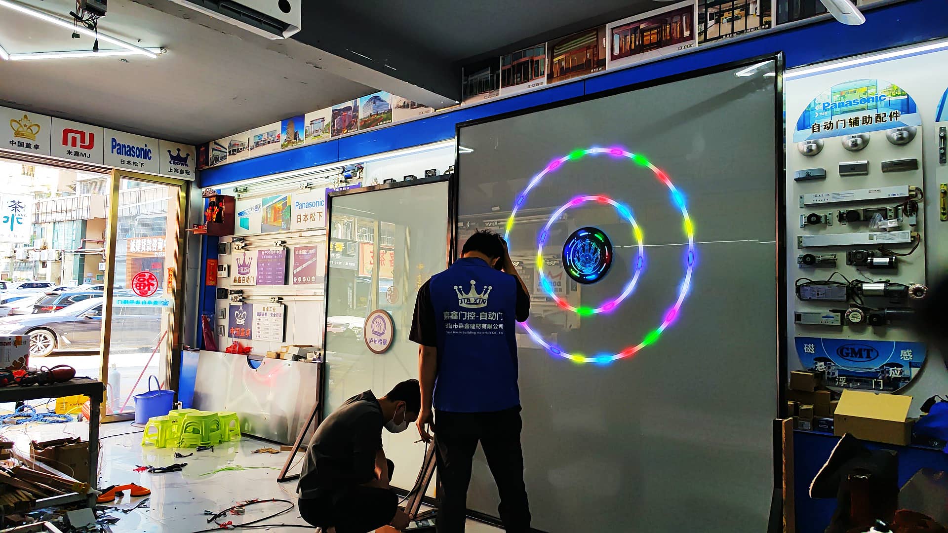 党建展馆科技感科幻自动门